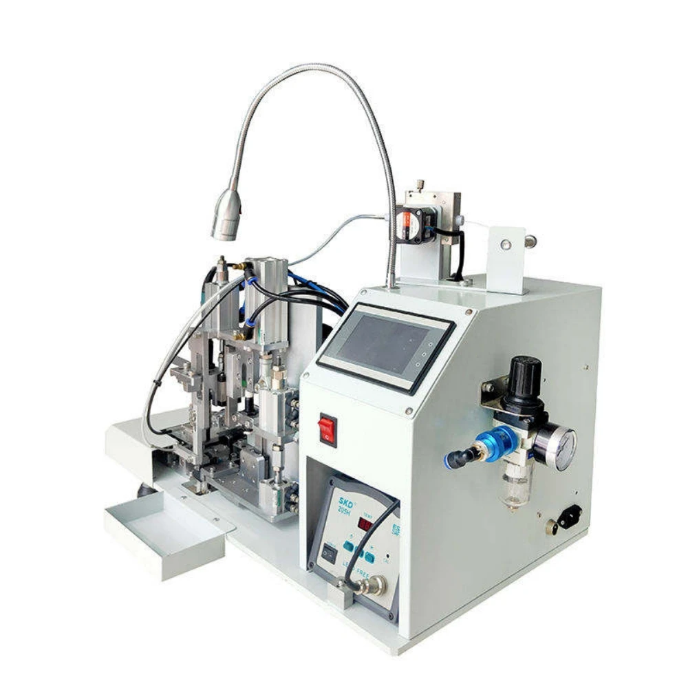 Semi Automatic Pneumatic Wire Stripping & Soldering Machine